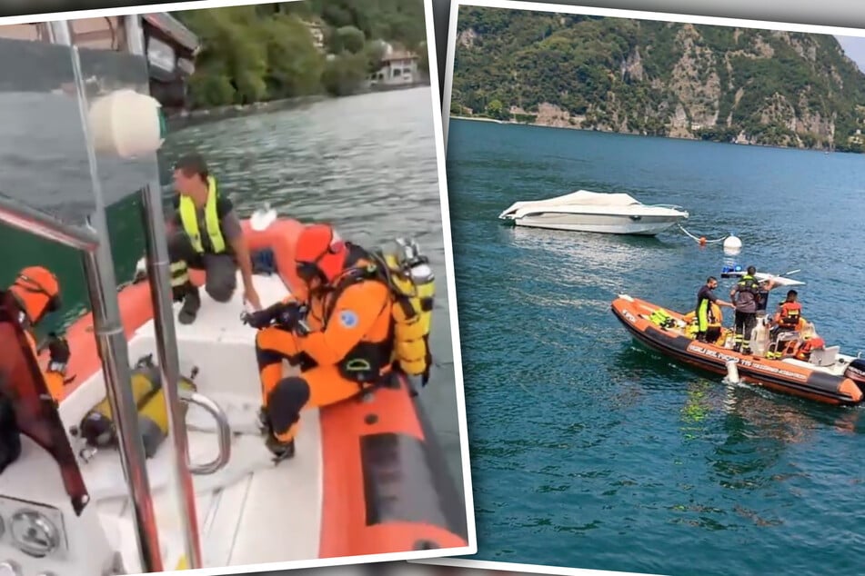 Auch Taucher aus Turin wurden alarmiert, um nach dem vermissten Vater zu suchen.