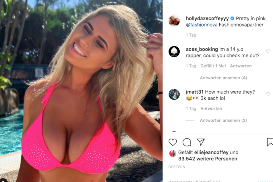 Holly-Daze Coffey präsentiert sich bei Instagram regelmäßig sehr freizügig.