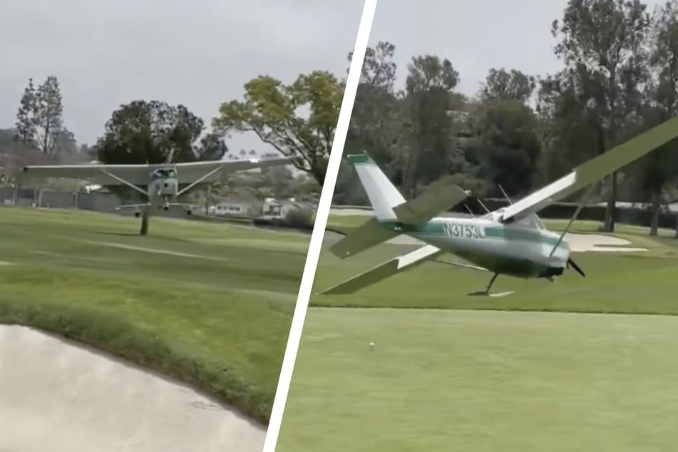 Soukromé letadlo muselo nečekaně nouzově přistát na slavném golfovém hřišti