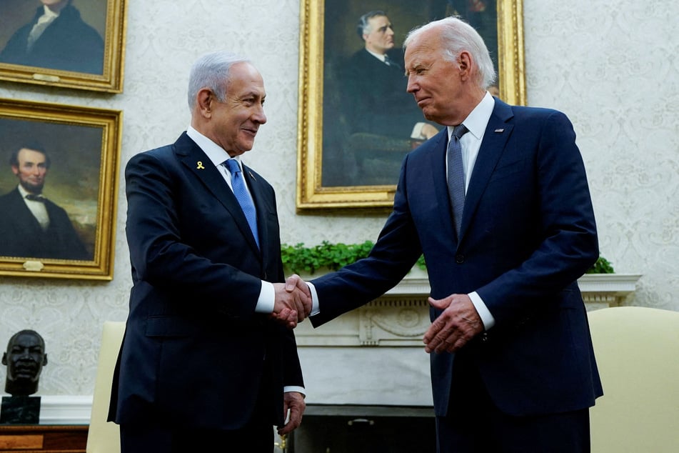 US President Joe Biden gave his unconditional backing to Israel Prime Minister Benjamin Netanyahu, who is wanted for alleged war crimes.