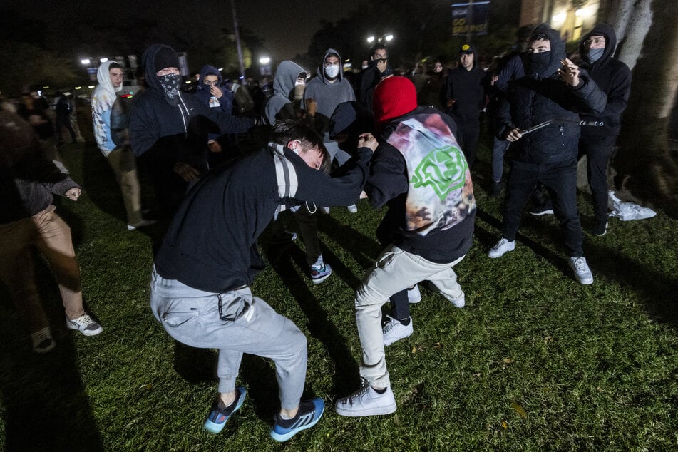 Pro-Palestinian students on UCLA campus were attacked and beaten by counterprotesters early Wednesday morning.