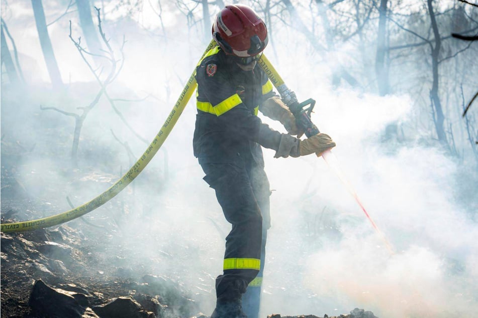 Insgesamt 34 Feuerwehrleute aus Hessen sind in Frankreich im Einsatz. (Archivbild)