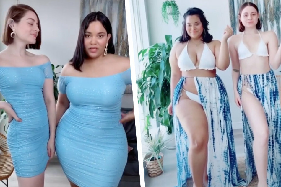 Ein Outfit, zwei unterschiedliche Körper: Diese Freundinnen begeistern das Netz