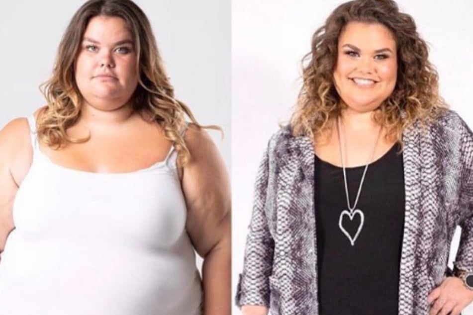 Before and after – Amy lost an amazing 42 pounds!