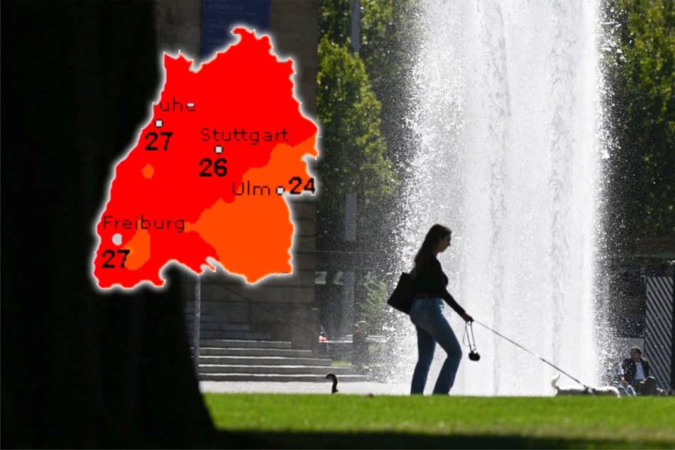In der kommenden Woche wird es noch mal sommerlich warm, wie die Karte zeigt.