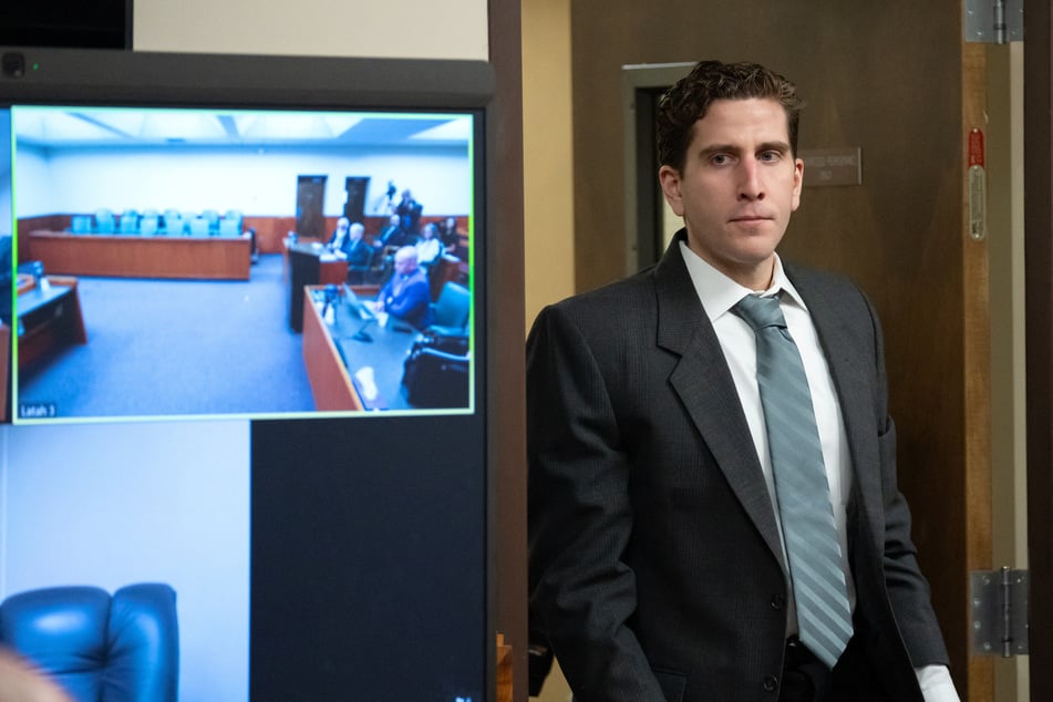 Bryan Kohberger, accused of murder, arrives for a hearing on cameras in the courtroom in Latah County District Court on September 13, 2023, in Moscow, Idaho.