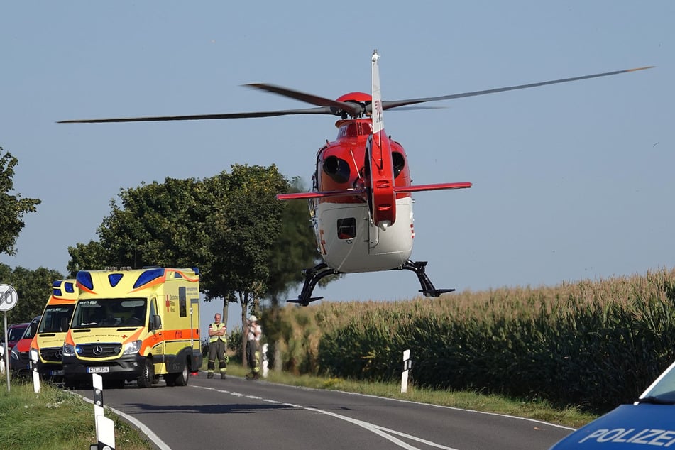 Auch ein Rettungshubschrauber vom Typ "Christoph 38" war vor Ort.