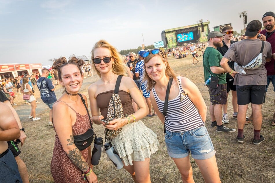 Jasmin, Sophia und Anne (von links) sind vor allem wegen Ikkimel zum Highfield gekommen.