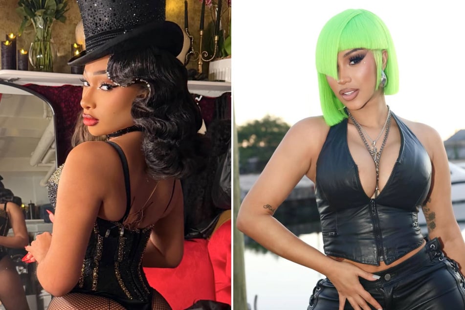 Cardi B (r.) was full of praise after going to Broadway to see Megan Thee Stallion's performance as Harold Zidler in Moulin Rouge!