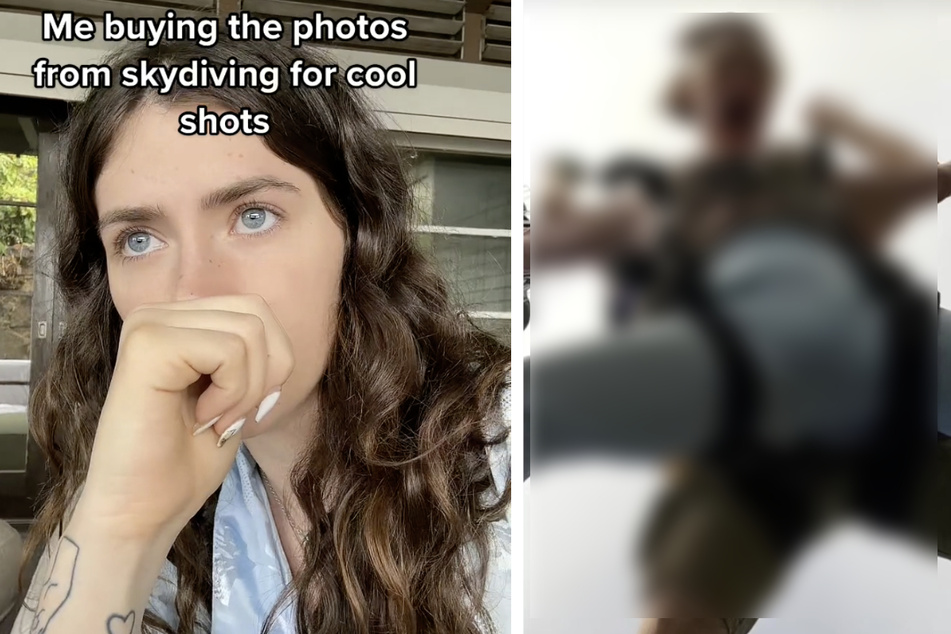 Frau lässt Fotos beim Fallschirmsprung machen: Als sie diese anschaut, versinkt sie im Erdboden