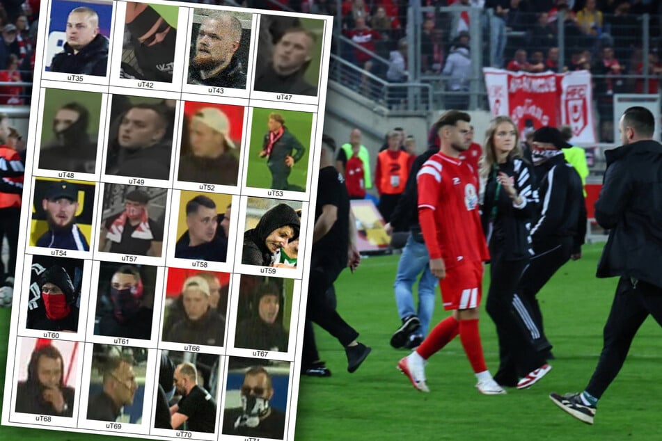 Polizei zieht nach irrem Regionalliga-Platzsturm alle Register: Wer kennt diese 40 HFC-Fans?