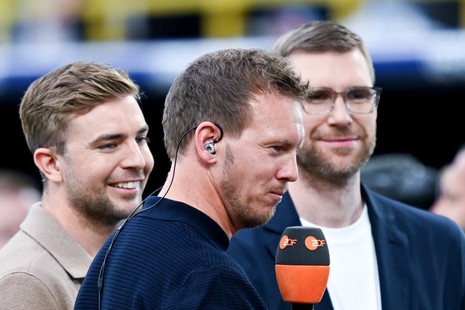 Nahezu 20 Millionen Menschen sahen das Spiel der Mannschaft von Bundestrainer Julian Nagelsmann (38, Mitte).