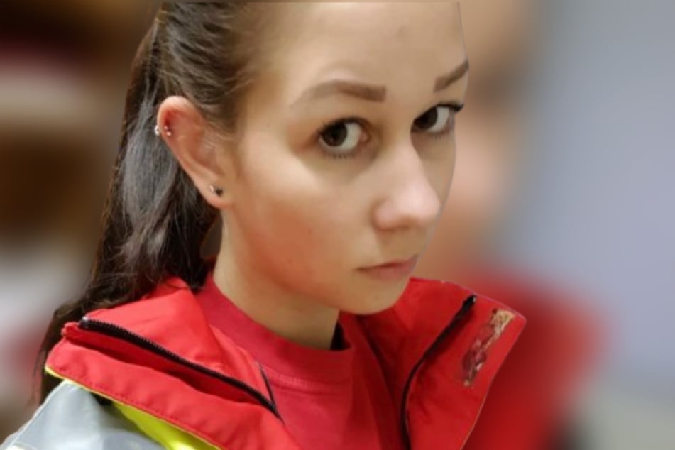 Noch ganz unschuldig: Lia Sommer zu ihrer Zeit als Sanitäterin.