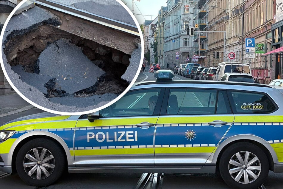 Leipzig: Plötzlich bricht die Straße ein! Verkehr im Leipziger Westen teilweise lahmgelegt