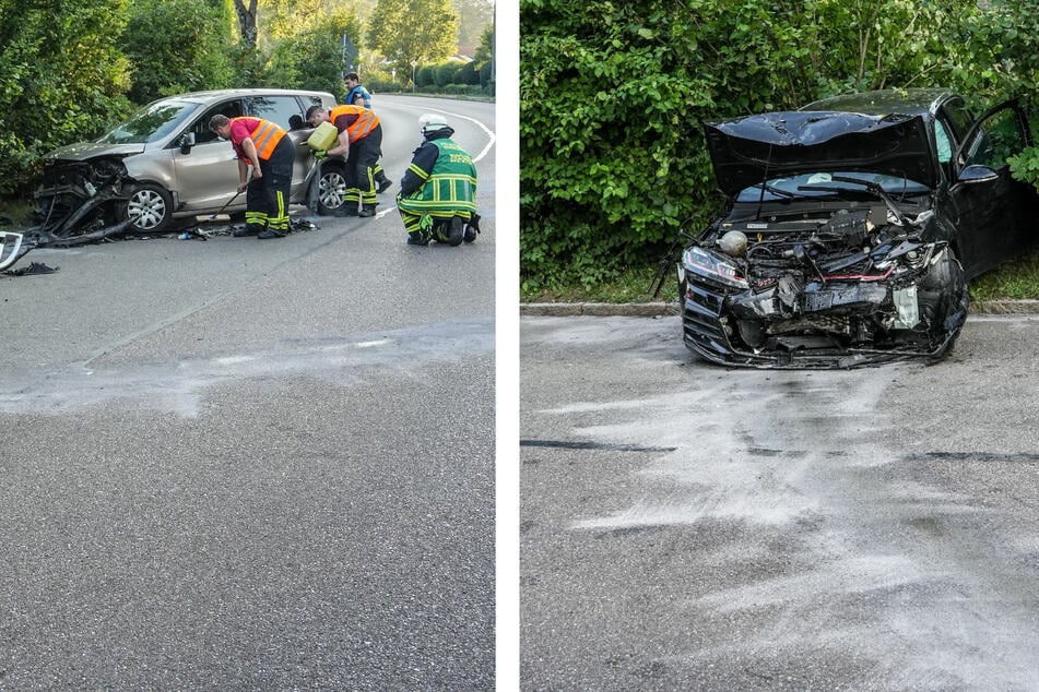 Renault kommt auf Gegenfahrbahn und knallt in Golf: Zwei Verletzte!