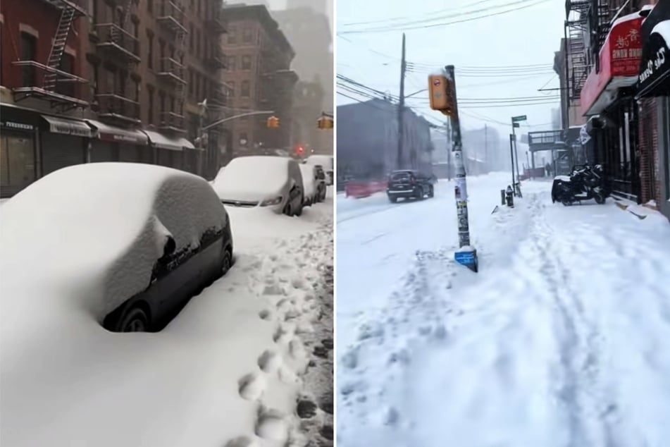 Zahlreiche Social-Media-Kanäle verdeutlichen die Lage in New York und machen das Ausmaß des "Schnee-Tsunamis" sichtbar.