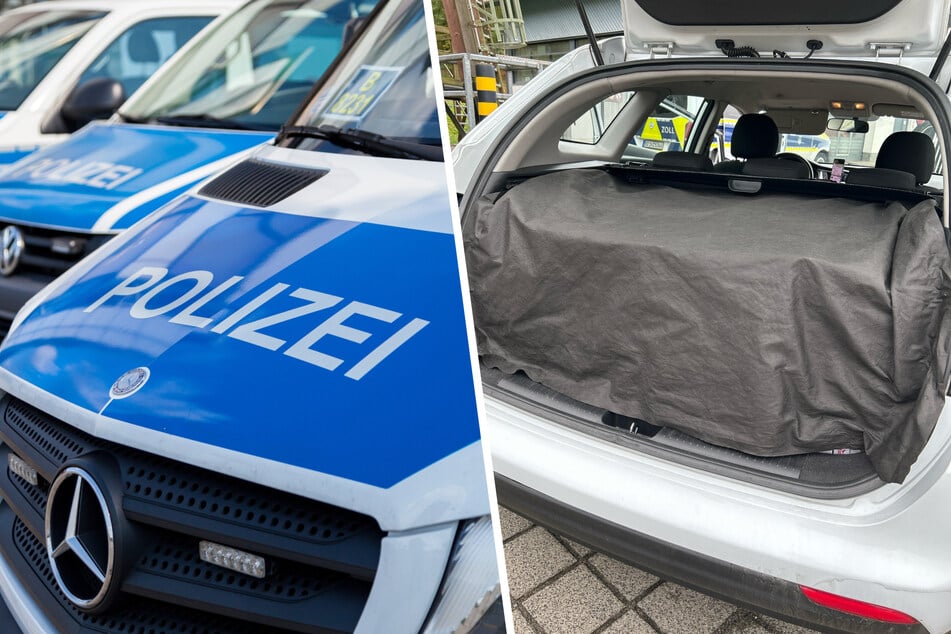 Unter dieser schwarzen Plane verstecke ein 29-jähriger Mann seine Schmuggelware.