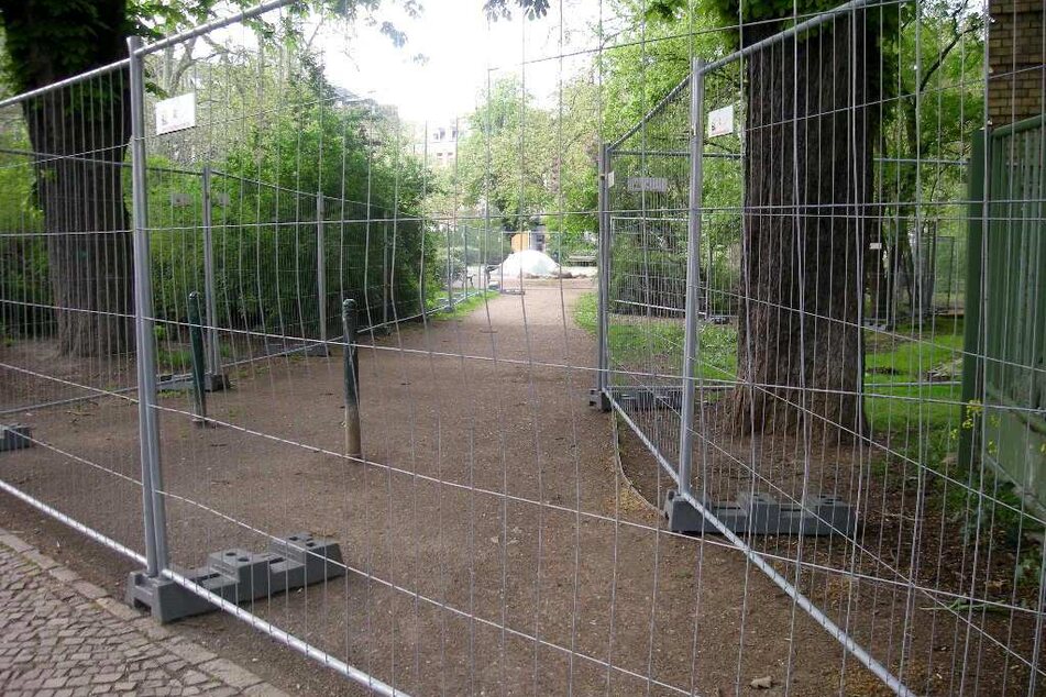2015 erfolgte die erste Abtrennung von Schule und Weißeplatz. Hier stand die über hundertjährige Schule kurz vor der Sanierung und Erweiterung.