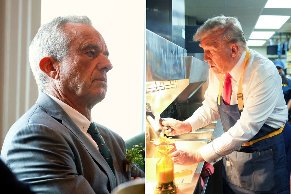 During a recent interview, Health Secretary Robert F. Kennedy Jr. (l.) claimed President Donald Trump (r.) has lost 30 pounds despite his poor fast food diet.