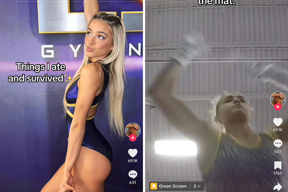 Olivia Dunne flips the script with belly-flop fail on TikTok