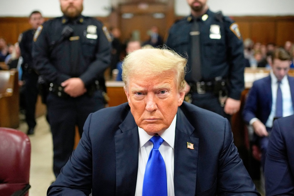 Republican presidential candidate Donald Trump attending his hush money criminal trial at Manhattan Criminal Court in New York City, on May 30, 2024.