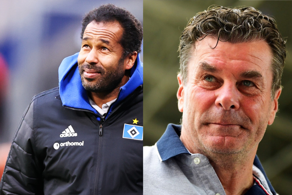 Ex-HSV-Trainer Dieter Hecking (56, r.) hat lobende Worte für seinen Nachfolger Daniel Thioune (46).