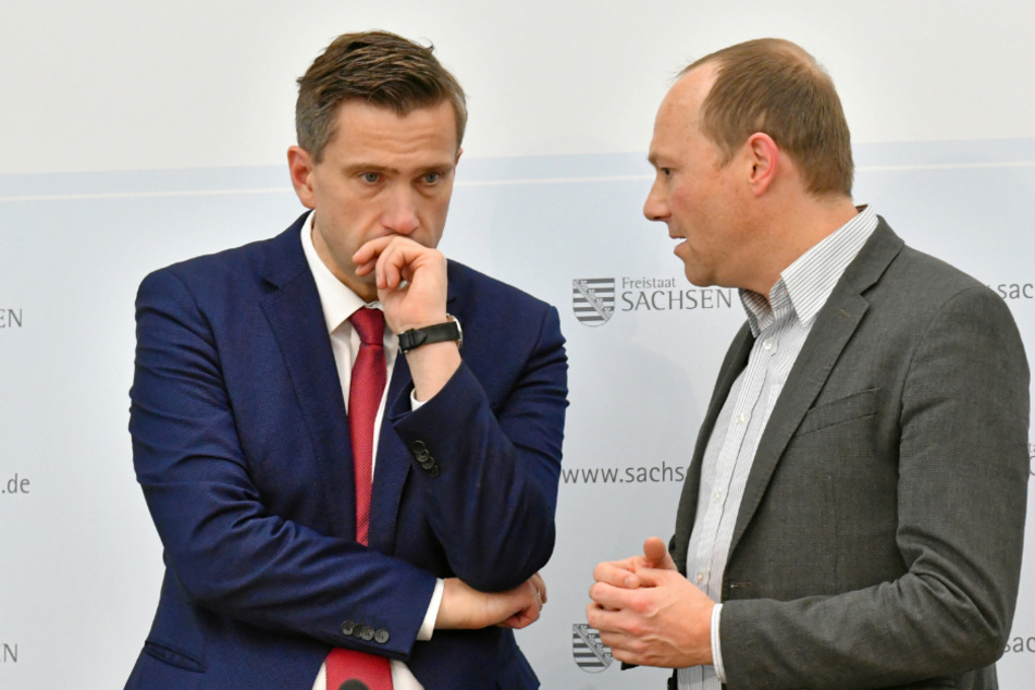 Vorzeige-Projekt in Gefahr: Martin Dulig (46, SPD, l.)