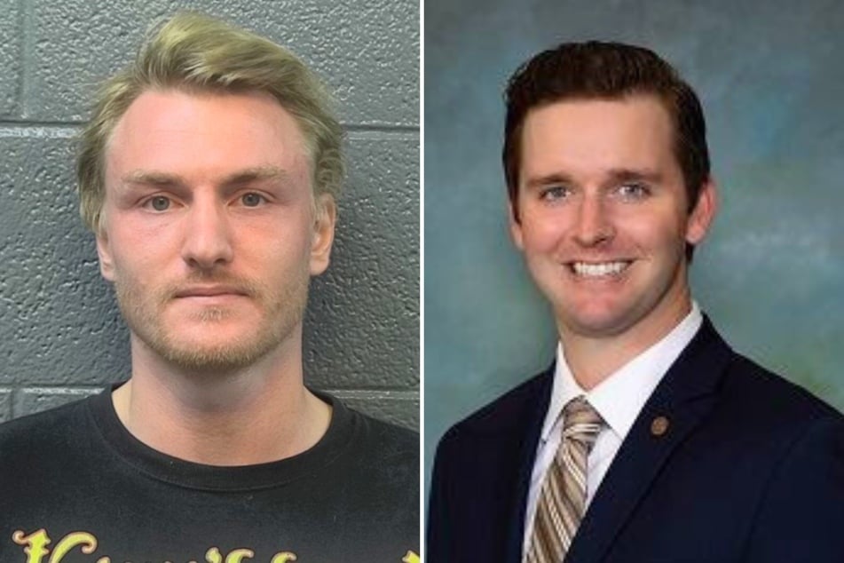 A resident of Danville, Virginia is facing criminal charges for allegedly setting the city's councilman, Lee Vogler (r.), on fire during a dispute on Wednesday.