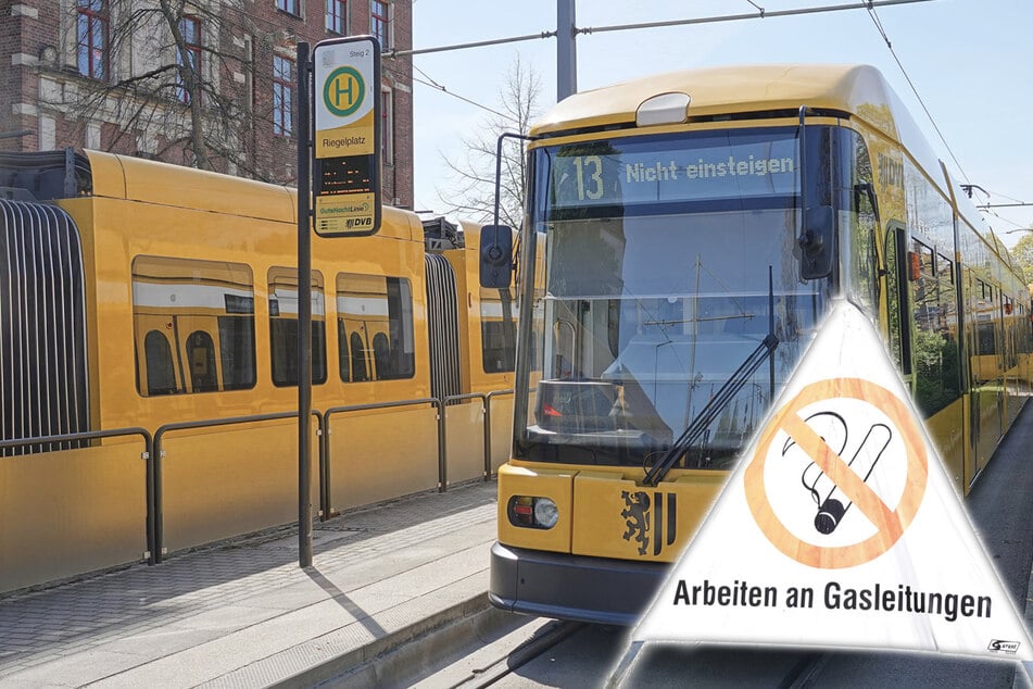 Dresden: Gas-Alarm in Dresden: Leck hält Straßenbahnen gefangen - Sperrung bis Dienstag