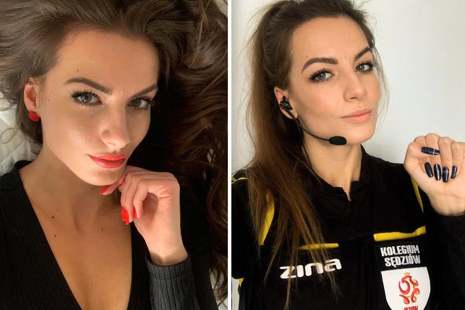 Sie ist nicht nur schön, sondern auch smart und tough: Die polnische Schiedsrichterin Karolina Bojar-Stefańska (24).