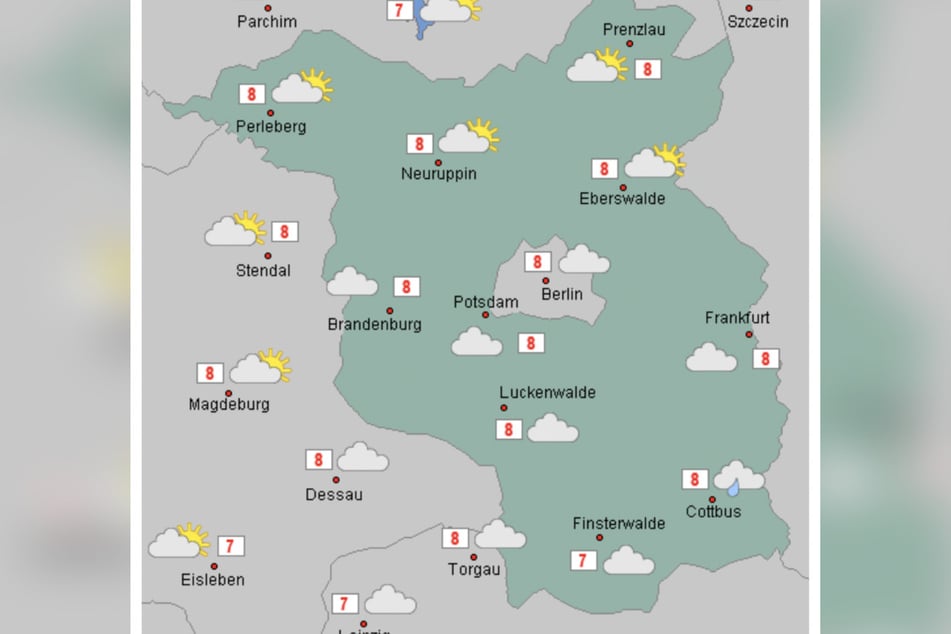 Von den fast 20 Grad der vergangenen Tage sind Berlin und Brandenburg aktuell weit entfernt.