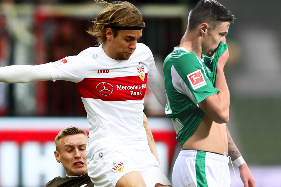 Borna Sosa (23, M.) vom VfB Stuttgart und Marco Friedl (22, r.) von Werder Bremen könnten wohl schon bald im Trikot des FC Bayern spielen.