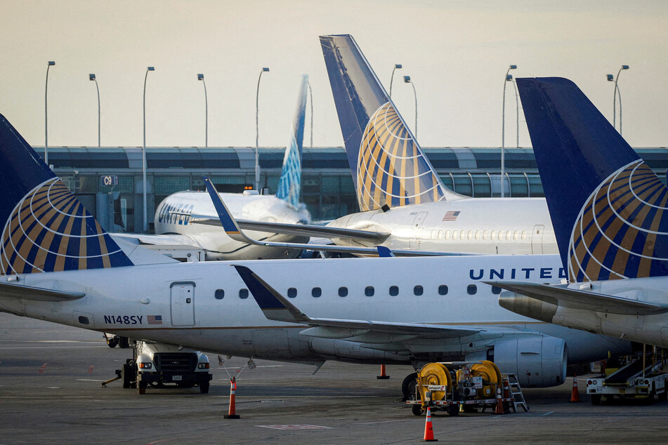 A United Airlines plane caught fire on Monday at Chicago's O'Hare International Airport, and takeoff was immediately called off.