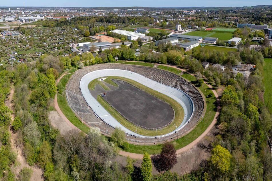 Die Radrennbahn im Sportforum wartet auf eine Sanierung.