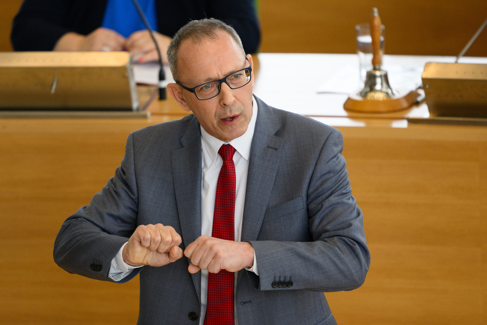 Jörg Urban (59), Vorsitzender der AfD Sachsen, wird am Sonntag in Paunsdorf erwartet.