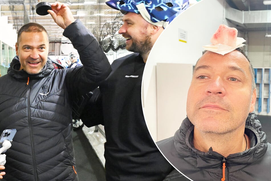 TAG24-Redakteur Enrico Lucke (48) wurde Opfer der ersten "Show" vom neuen Torhüter Július Hudáček (36).