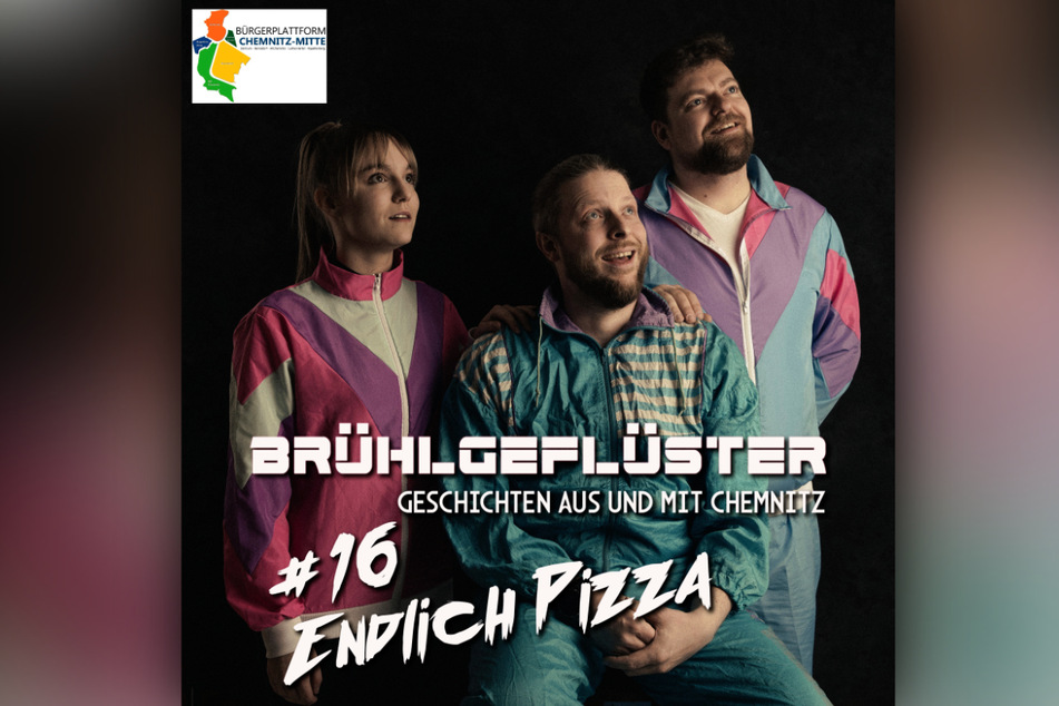 Die drei Hauptakteure Jasmin Dittrich (v.l.), Tino Dörner-Quarch und Chris Lässig sind auf dem Cover des Podcasts abgebildet.