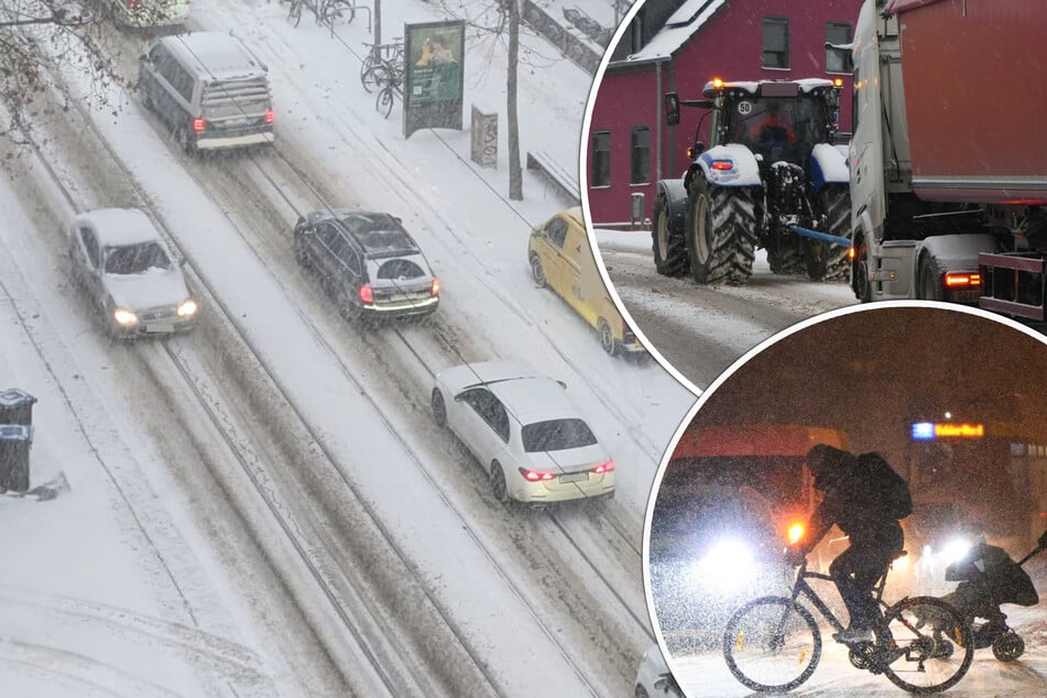 Sturmtief "Elli": Leipzig versinkt im Schnee, sächsischer Bürgermeister befreit Brummi