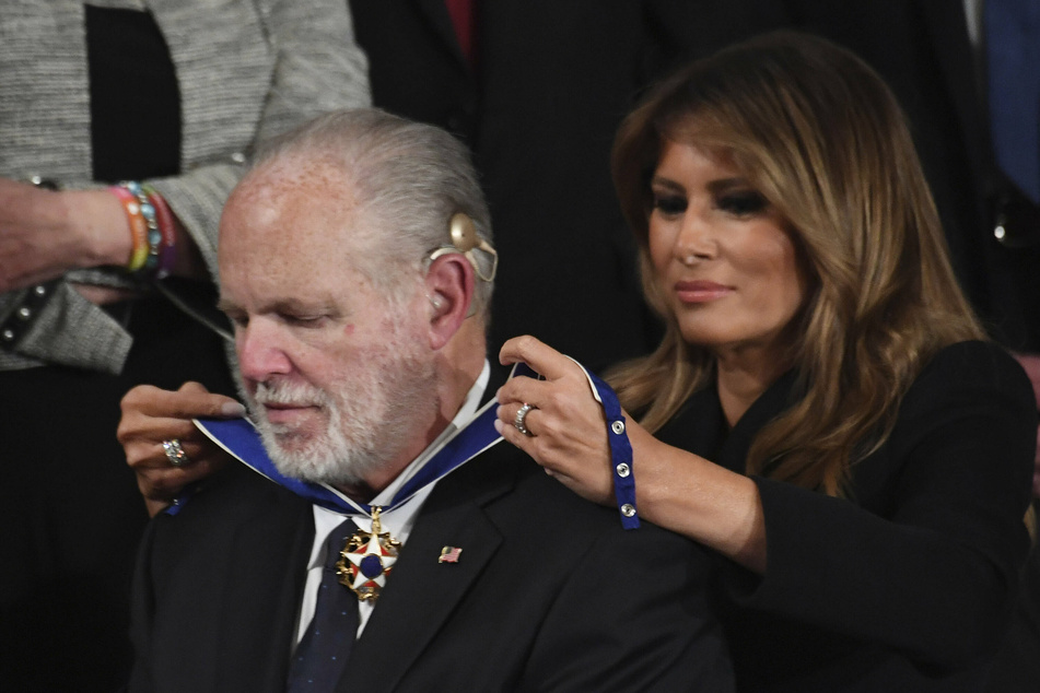 Former First Lady Melania Trump presented Rush Limbaugh with the Presidential Medal of Freedom.