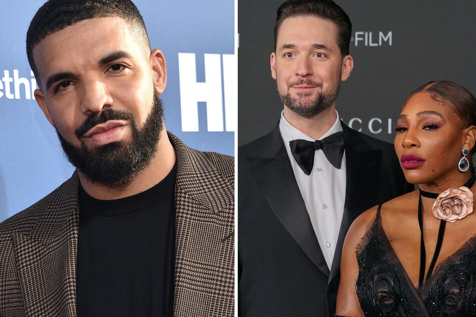 Drake (l.) took aim at Alexis Ohanian (r.) and Serena Williams in his new track.