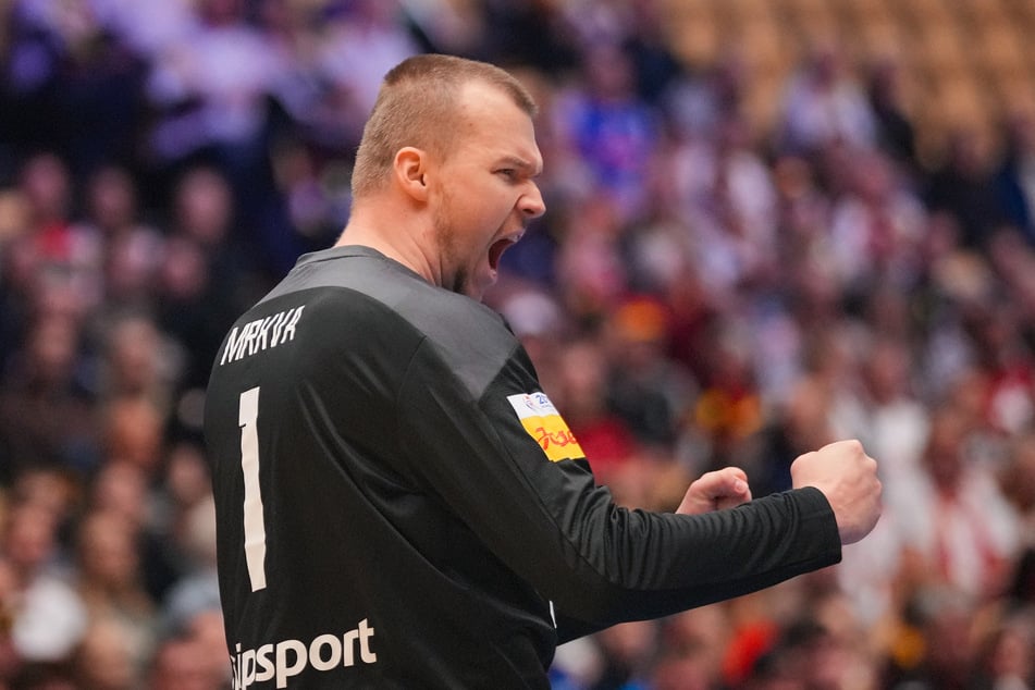 Glänzte im Spiel gegen Norwegen mit 17 Paraden und drei gehaltenen Siebenmetern und wurde hochverdient "Player of the Match": Leipzigs Tomas Mrkva. (Archivfoto)