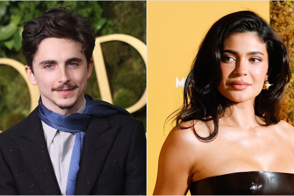 Kylie Jenner was spotted supporting her boyfriend, Timothée Chalamet (l.), at this year's Golden Globes.