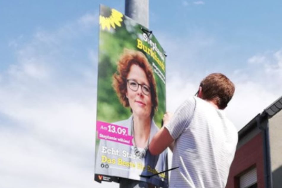 Wahlplakate der Grünen in Euskirchen.