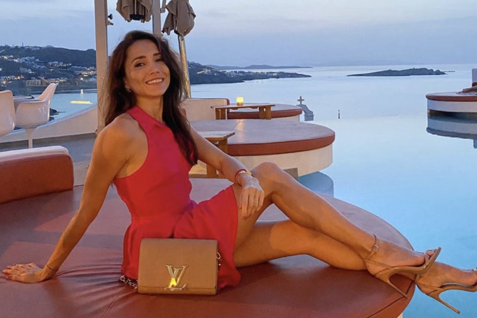 Sie weiß sich zu präsentieren: Anastasiya in Mykonos.