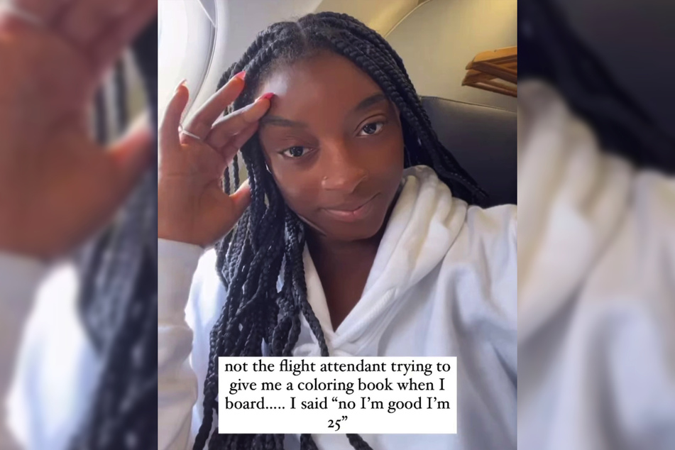 Auf Instagram berichtete Simone Biles (25) von der Verwechslung auf ihrem Flug von Washington D.C. nach Texas.