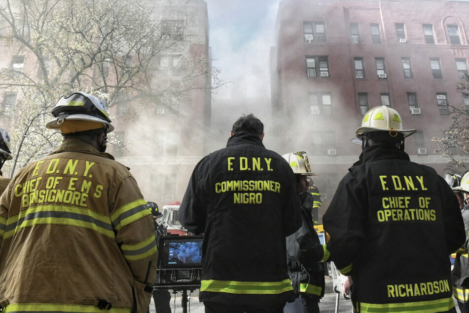 Firefighters of the FDNY are struggling to get an eight-alarm fire in Queens, New York, under control.