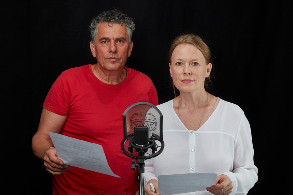 Ahmad Mesgarha (58) und Christine Hoppe (52) leihen ihre Stimme dem neuen Audio-Guide des Panometers.