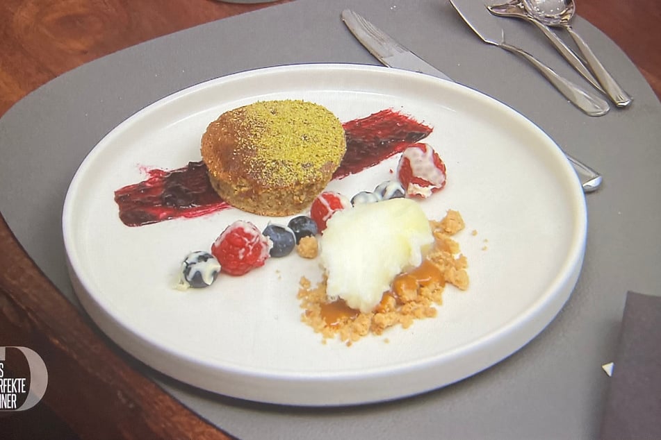 Davids Dessert, mit mallorquinischer Mandeltorte, ist inspiriert aus Spanien und überzeugt alle.