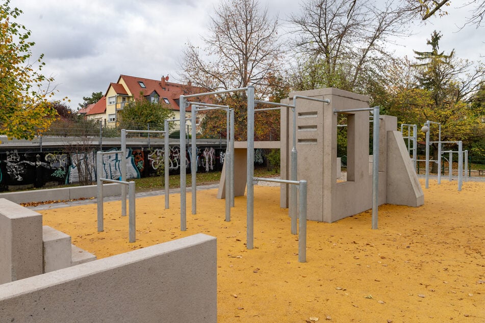 Durch Bau-Verzögerung konnte Dresdens erste Parkour-Anlage nicht bereits im Sommer eingeweiht werden.