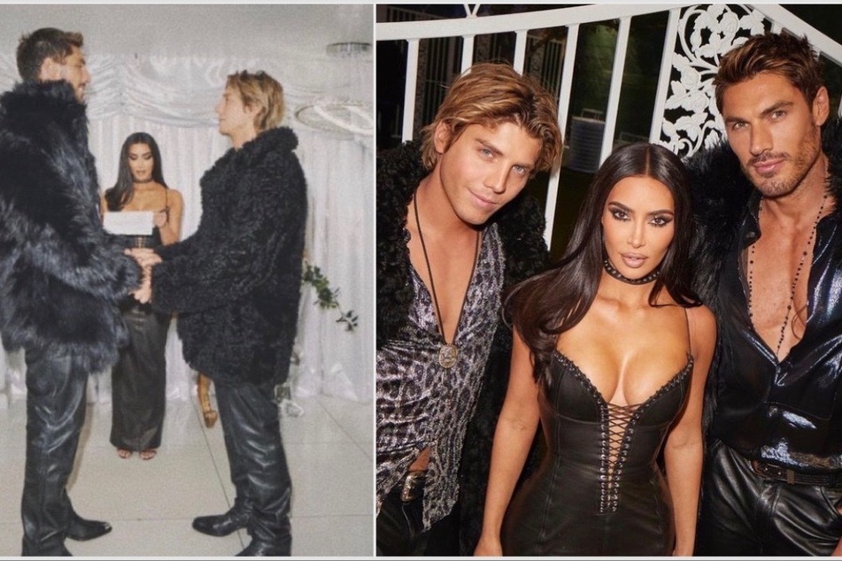 Kim Kardashian was front and center for Chris Appleton's nuptials to White Lotus star Lukas Gage.
